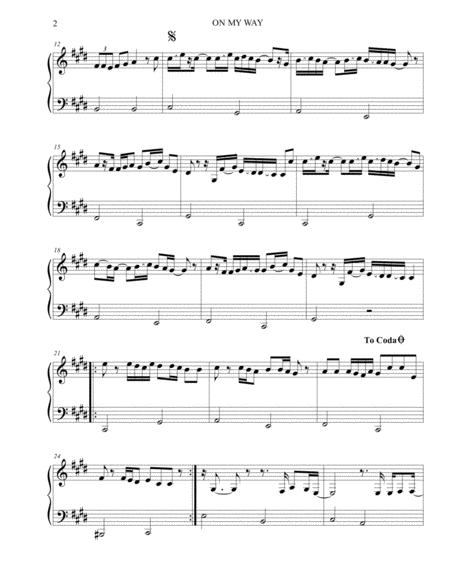 On My Way Alan Walker Sheet Music Easy Piano Page 2