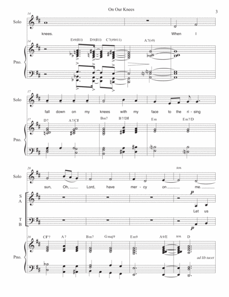 On Our Knees Satb Page 2