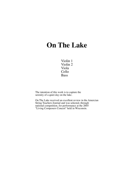 On The Lake String Orchestra Full Set Page 2