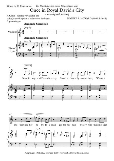 Once In Royal Davids City Solo Unison Version Page 2