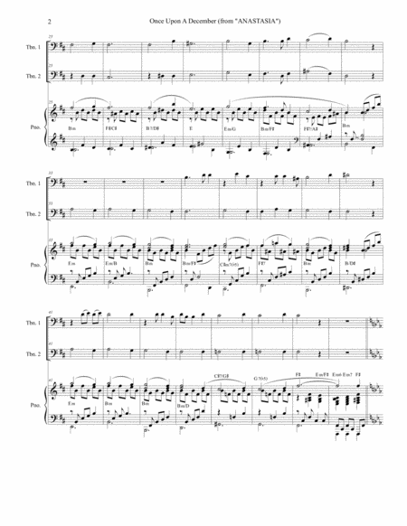 Once Upon A December Trombone Duet Page 2