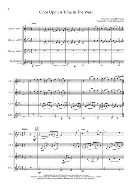 Once Upon A Time In The West Clarinet Quartet Page 2