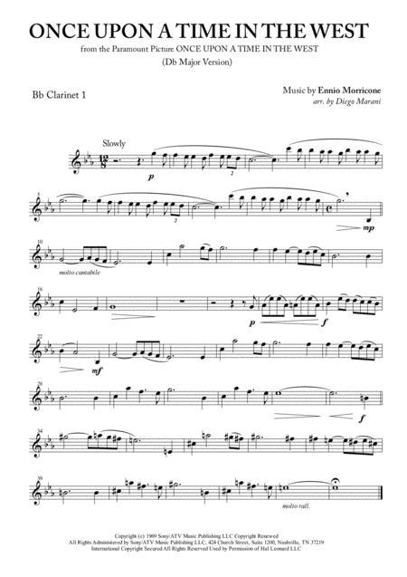 Once Upon A Time In The West For Clarinet Quartet Page 2