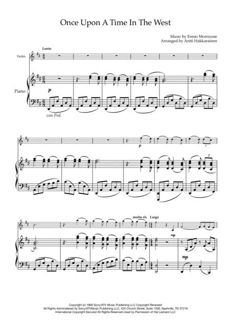 Once Upon A Time In The West Violin Piano Page 2