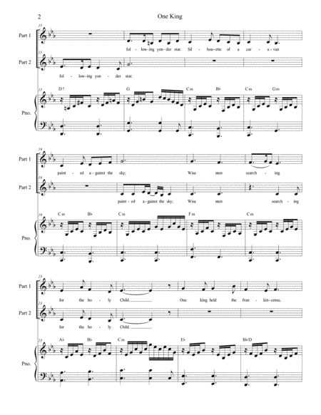 One King For 2 Part Choir Page 2