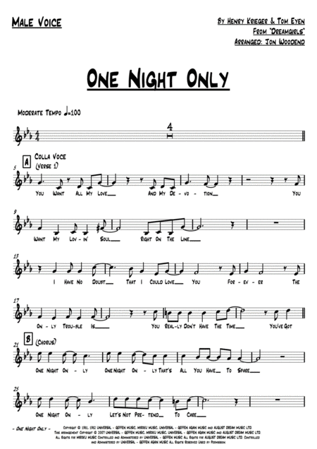 One Night Only Male Vocal Page 2