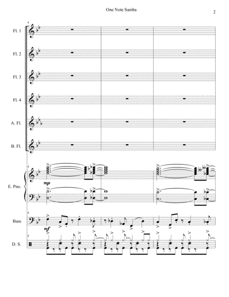 One Note Samba Flute Choir Page 2