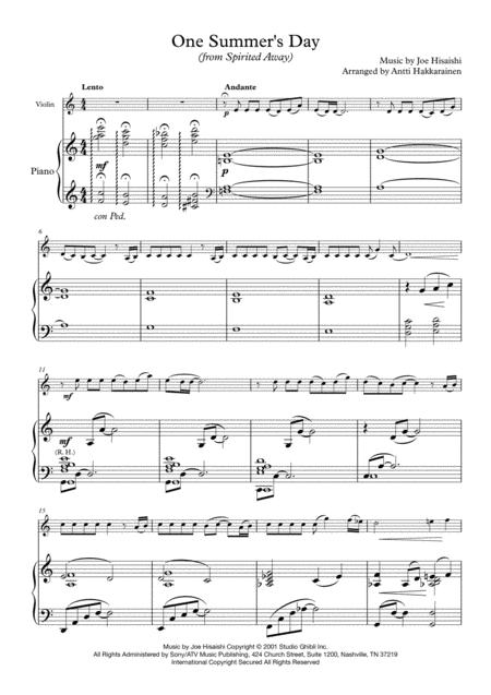One Summers Day Violin Piano Page 2