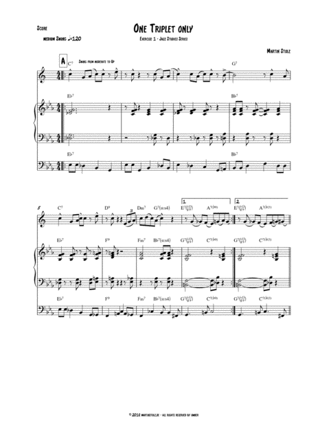 One Triplet Only Arranged For Alto Saxophone And Band Page 2