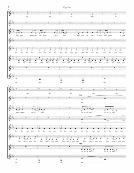Only Time Enya Ssaa Double Quartet A Cappella Page 2