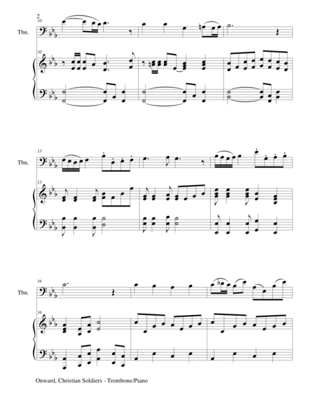 Onward Christian Soldiers Trombone Piano And Trombone Part Page 2