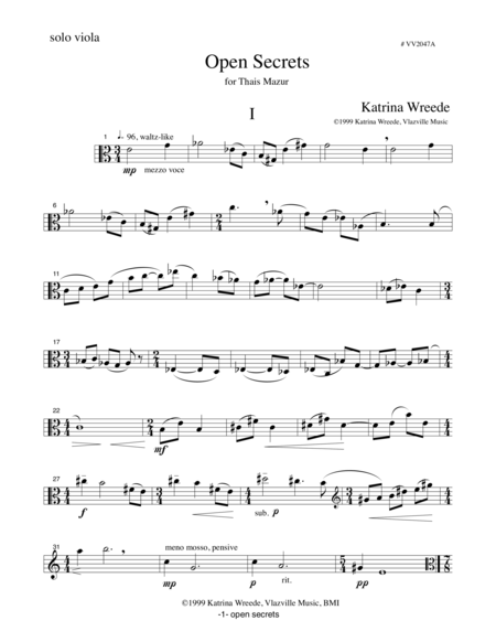 Open Secrets For Solo Viola Page 2