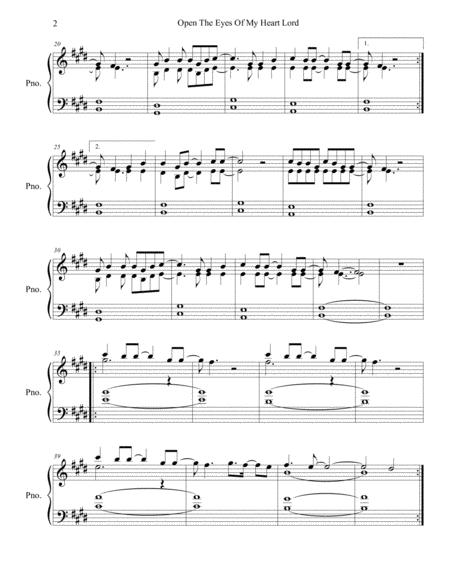 Open The Eyes Of My Heart Lord Paul Baloche Sheet Music Medium Piano Page 2