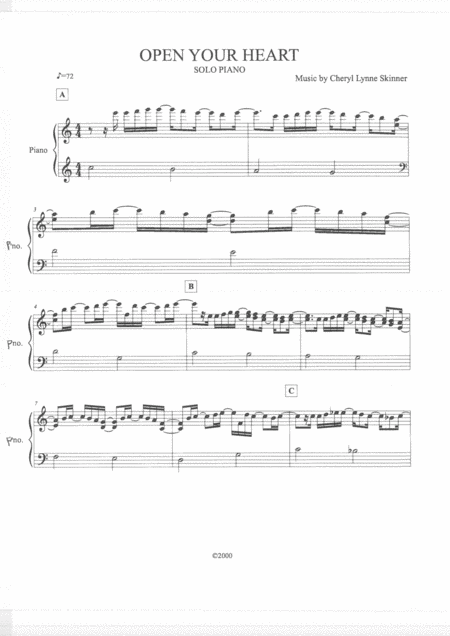 Open Your Heart Solo Piano Page 2