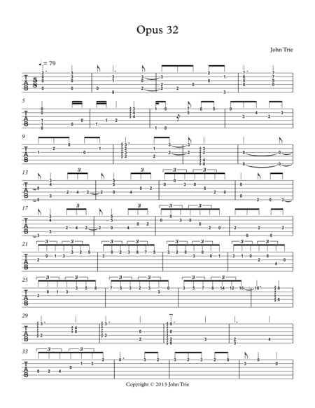 Opus 32 Guitar Tablature Page 2