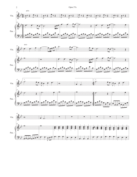 Opus 37a For Violin And Piano Page 2