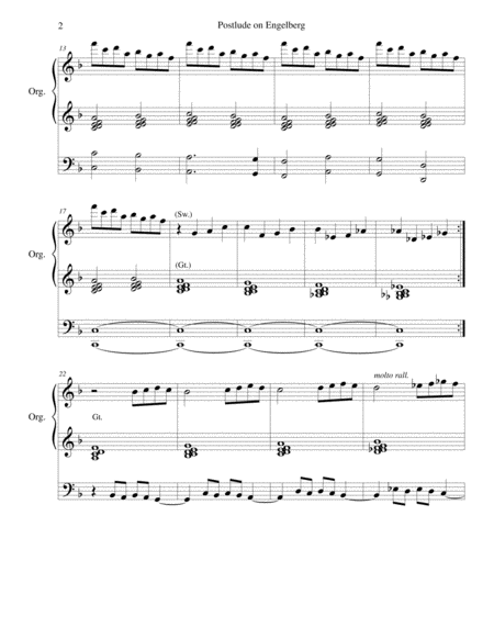 Organ Postlude On Engelberg Page 2