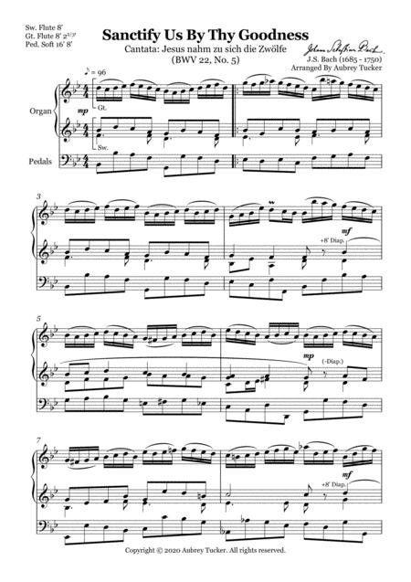 Organ Sanctify Us By Thy Goodness Chorale From Cantata Bwv 22 Js Bach Page 2