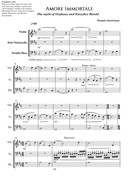Orpheus Un Amore Immortale A Cinematic String Trio Symphony Page 2