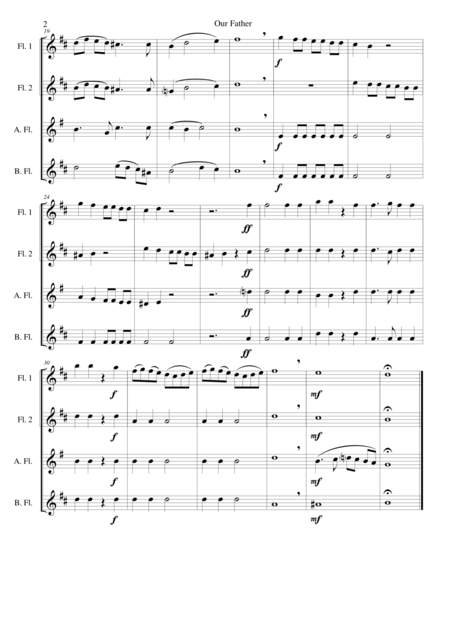 Our Father For Flute Quartet Page 2