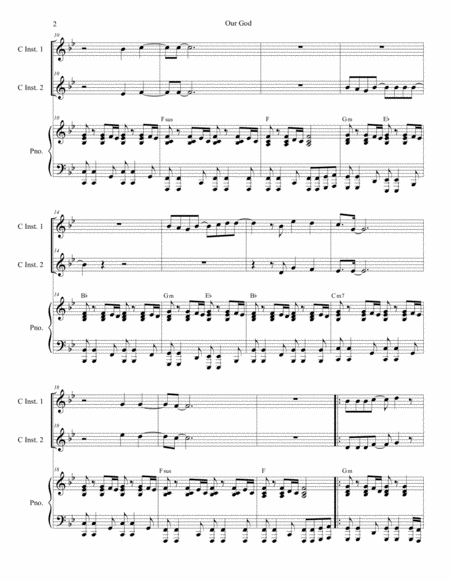 Our God Duet For C Instruments Page 2