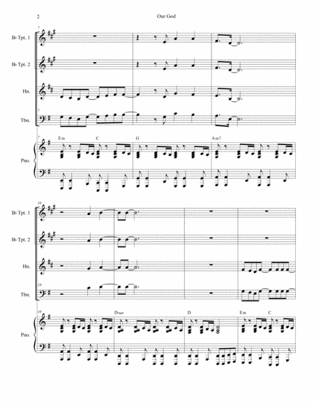 Our God For Brass Quartet Page 2