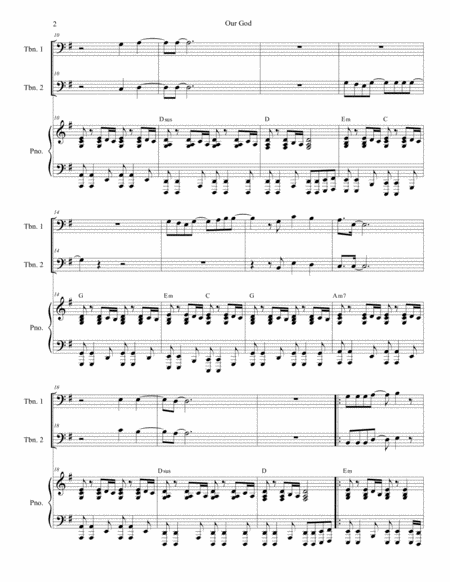 Our God Trombone Duet Page 2