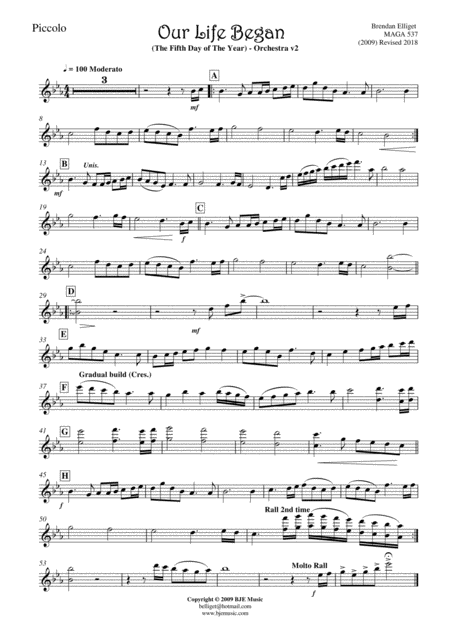 Our Life Began The Fifth Day Of The Year Orchestra Score And Parts Pdf Page 2