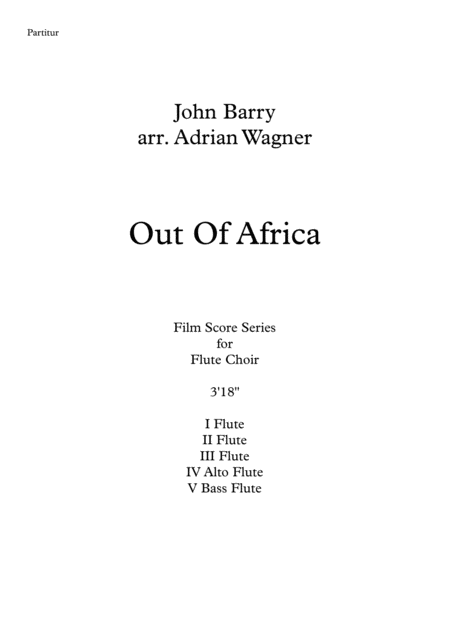 Out Of Africa John Barry Flute Choir Arr Adrian Wagner Page 2