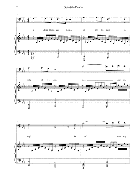 Out Of The Depths Psalm 130 Satb Violin Page 2