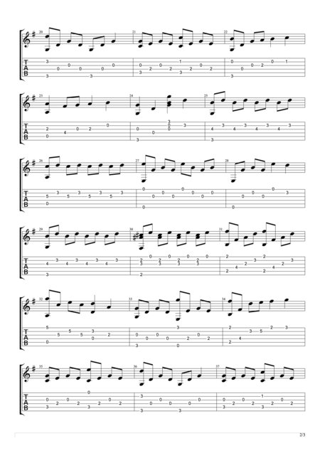 Over The Rainbow Fingerstyle Guitar Page 2