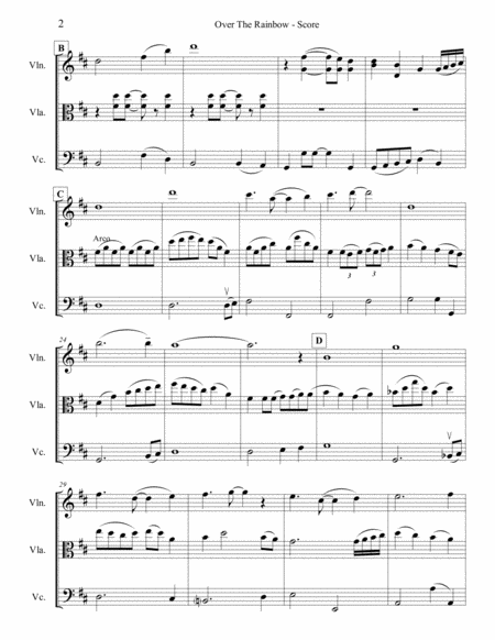 Over The Rainbow For String Trio Page 2