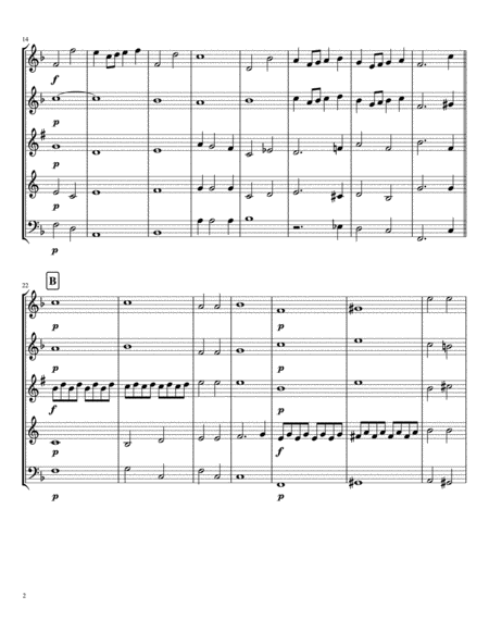 Over The Rainbow From The Wizard Of Oz For Easy Wind Quintet Page 2