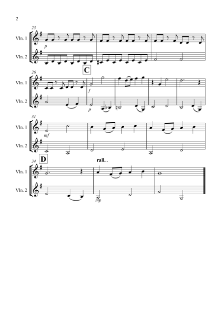 Over The Rainbow From The Wizard Of Oz For Violin Duet Page 2