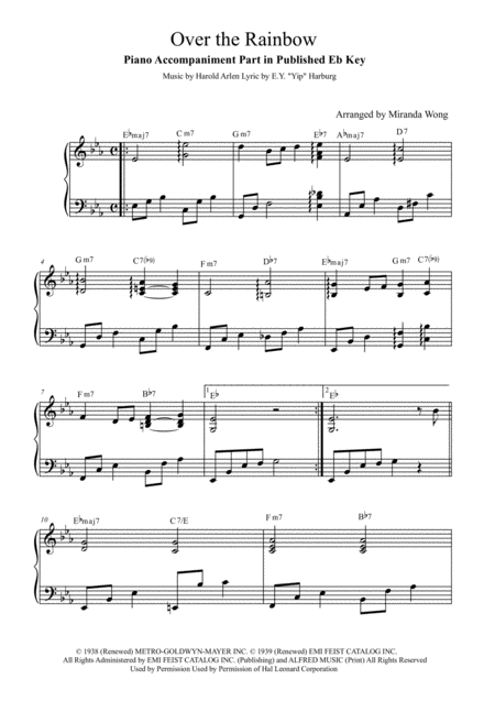 Over The Rainbow From The Wizard Of Oz Tuba And Piano Accompaniment Page 2