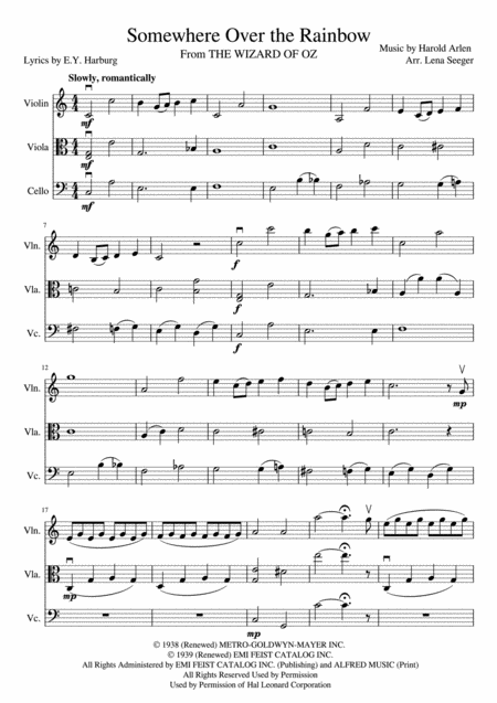 Over The Rainbow String Trio Page 2