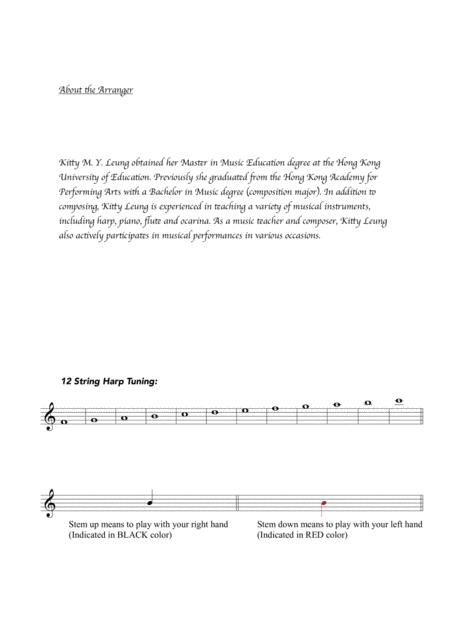 Over The Rainbow The Wizard Of Oz 12 String Harp Page 2