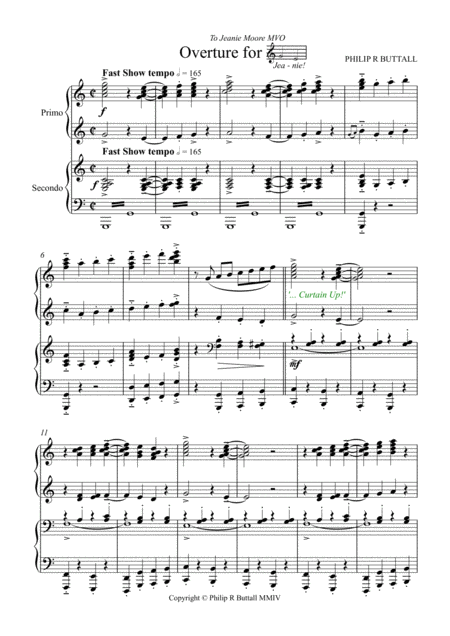 Overture For Jeanie Piano Duet Four Hands Page 2