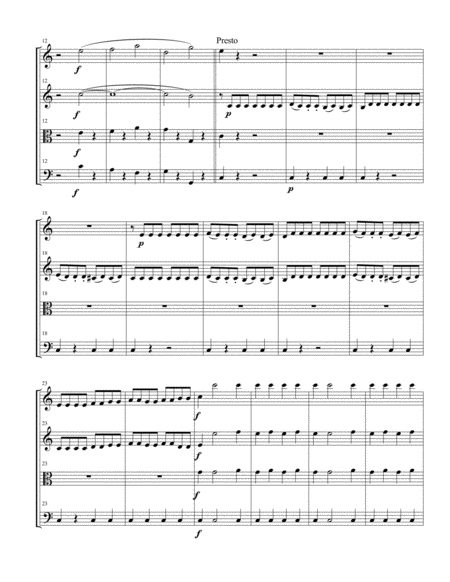 Overture From The Opera Cos Fan Tutte For String Quartet Page 2