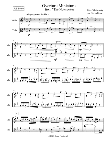 Overture Miniature From The Nutcracker For Violin And Viola Page 2