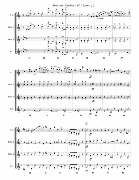 Overture To Candide Clarinet Quartet Page 2