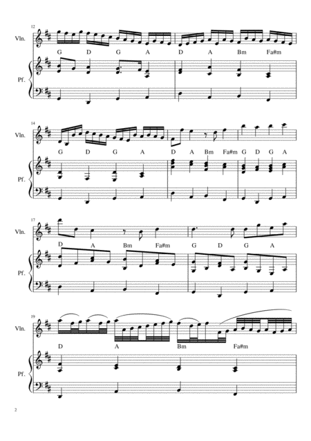 Pachelbel Canon In D Violin And Piano Sheet Page 2