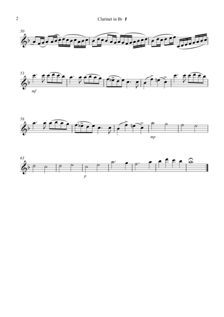 Pachelbels Cannon For Clarinet Quintet Bass Clarinet Page 2