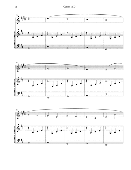 Pachelbels Canon In D For Bb Tenor Saxophone And Piano Page 2