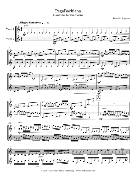 Pagabachiana A Daydream For 2 Violins Page 2