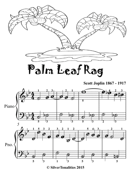 Palm Leaf Rag Easiest Piano Sheet Music For Beginner Pianists Tadpole Edition Page 2