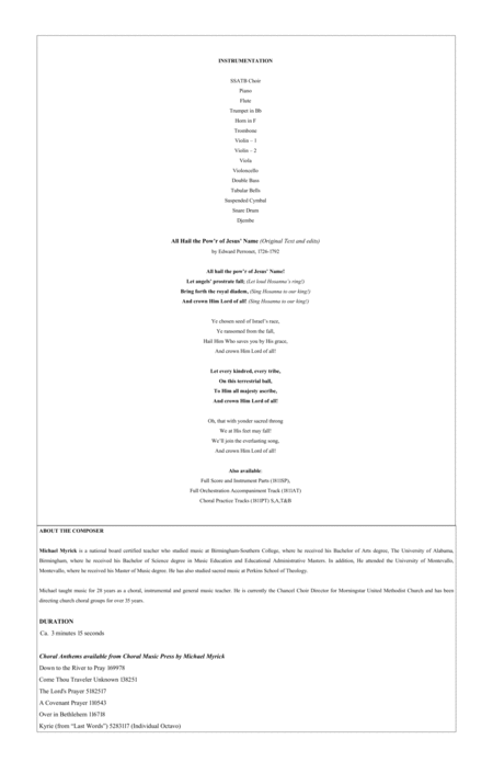 Palm Sunday Procession And Coronation Full Score And Instrument Pack Page 2