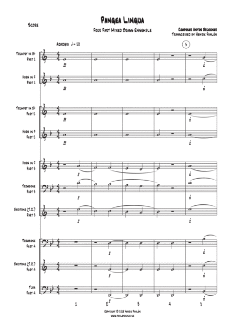 Pangea Lingua For Brass Ensemble Page 2