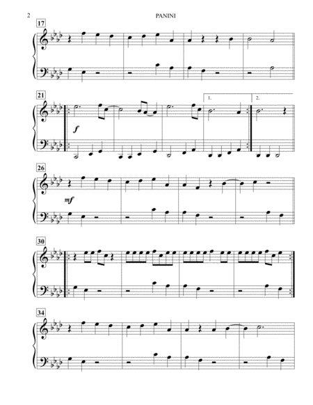 Panini Easy Piano In The Original Key Page 2