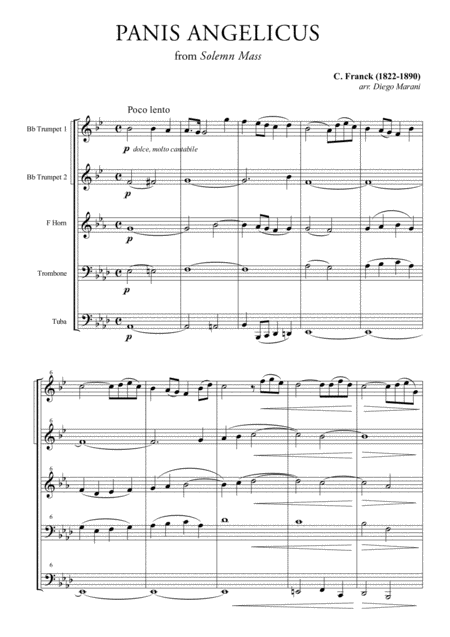 Panis Angelicus For Brass Quintet Page 2